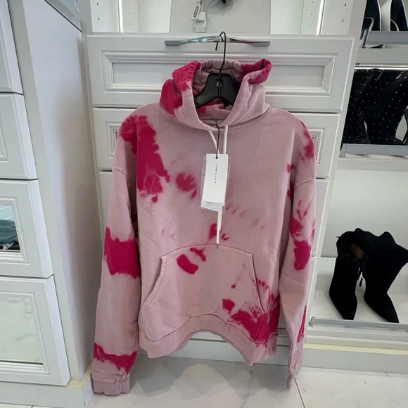 John Elliott Pink Tie-Dye Beach Hoodie - Picture 1 of 4